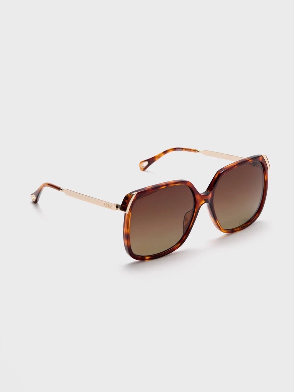 Chloé Aly Square-frame Tortoiseshell Sunglasses
